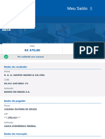 Conta Meu Saldo: Comprovante de Pix Enviado