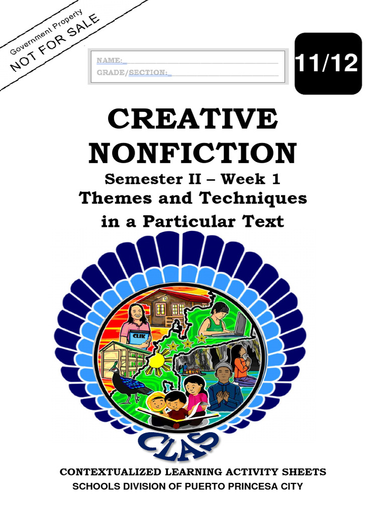Creative NonFiction 3rd Q CLAS Week 1 Incomplete Key | PDF