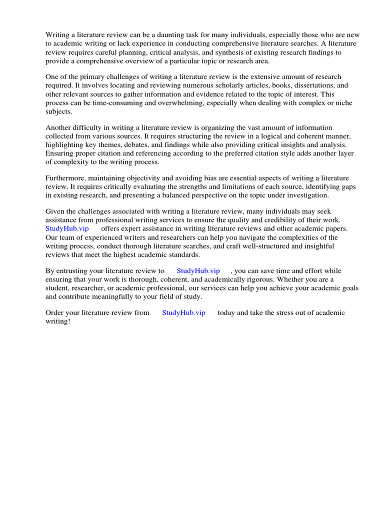 How To Write A Literature Review Mit PDF Literature Review