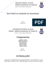 APRESENTAÇÃO ENG 295 - Relatório de Inspeção de Segurança