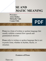 Prose and Dramatic Meaning