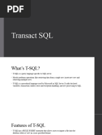 Transact SQL