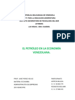 Economía (Petroleo en Venezuela)