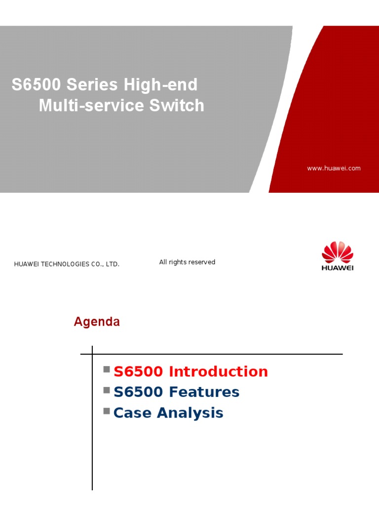 EnS6500 Switches Main Slides ISSUE 1 PDF Network Switch