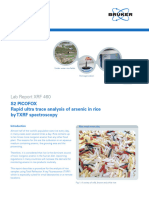 TXRF Application Note XRF 460 Rapid Ultra Trace Analysis of Arsenic in Rice by TXRF Spectroscopy EN BRUKER