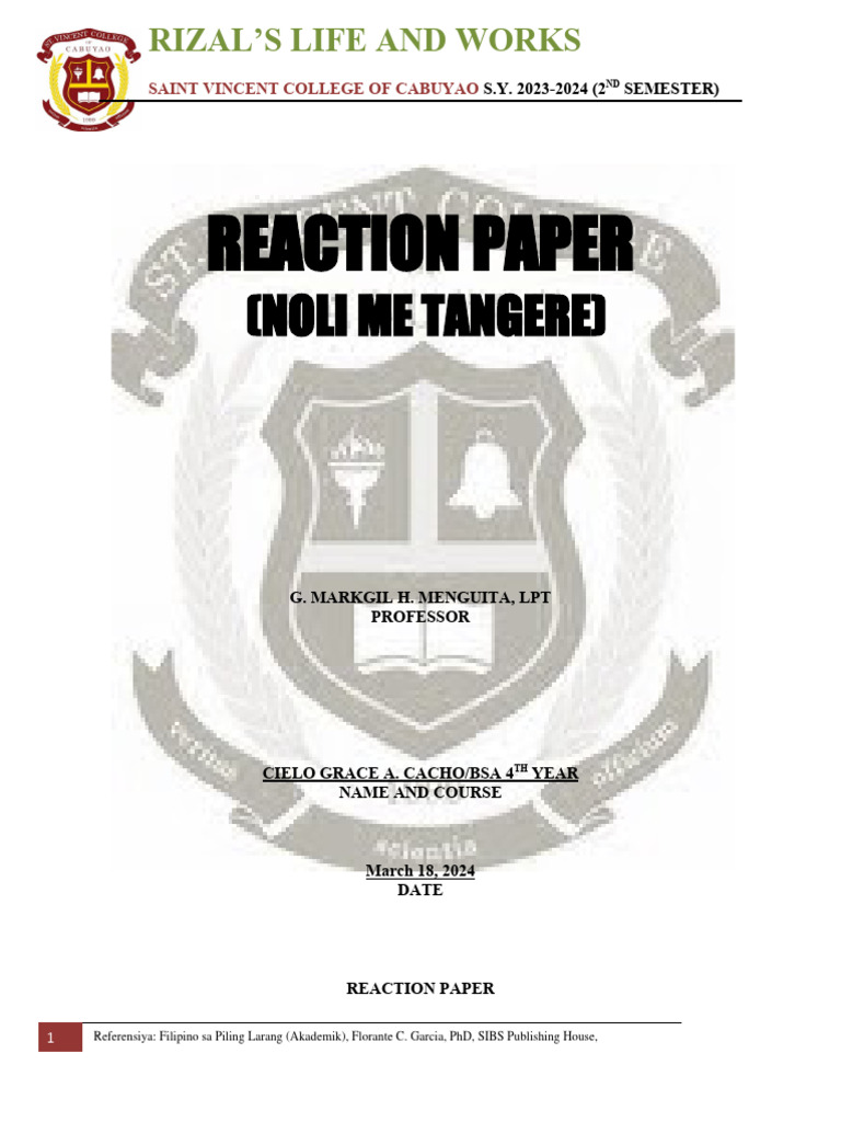 Noli Me Tangere: A Critical Reflection | PDF | Philippines