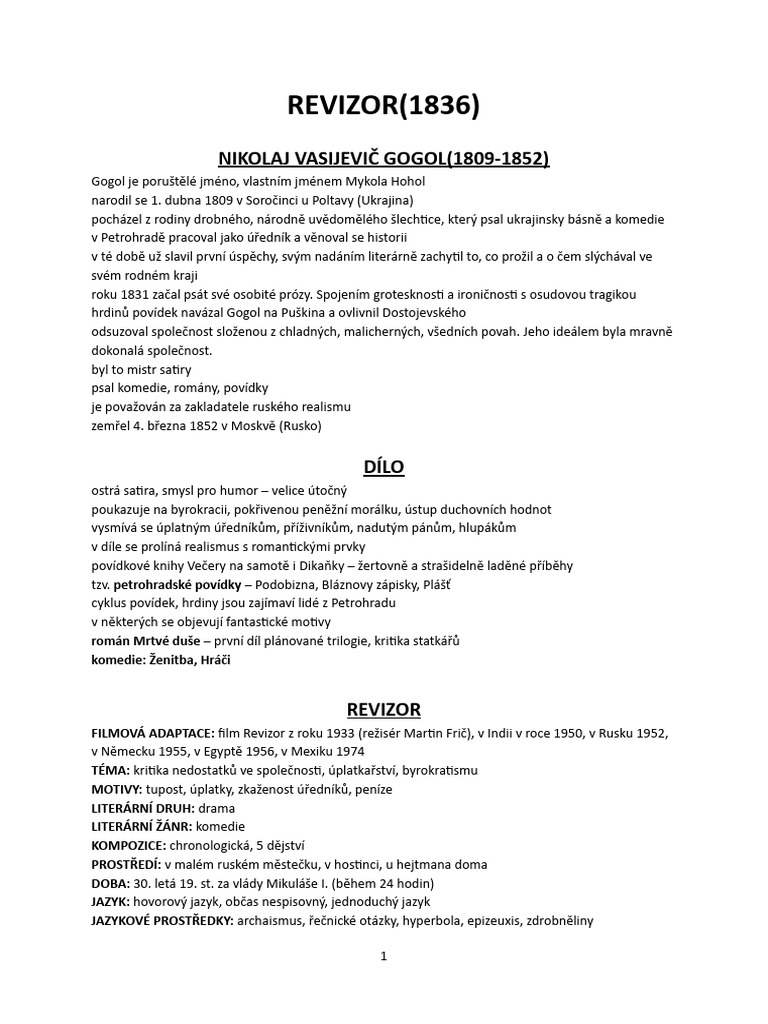 REVIZOR | PDF