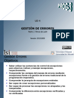 Unidad 4 - Excepciones - Universidad de Alicante - Programación 3