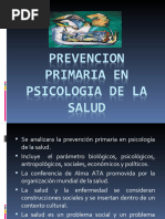 Prevencion Primaria en Psicologia de La Salud