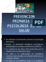 Prevencion Primaria en Psicologia de La Salud
