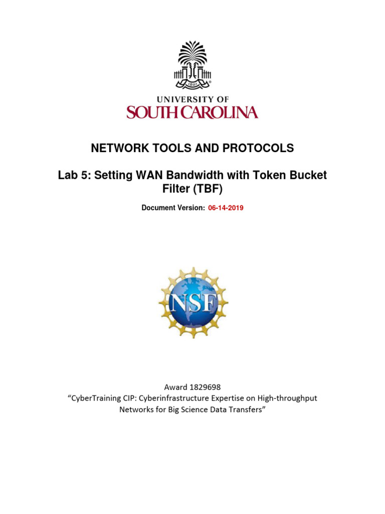 Lab 5 Setting WAN Bandwidth With Token Bucket Filter TBF PDF
