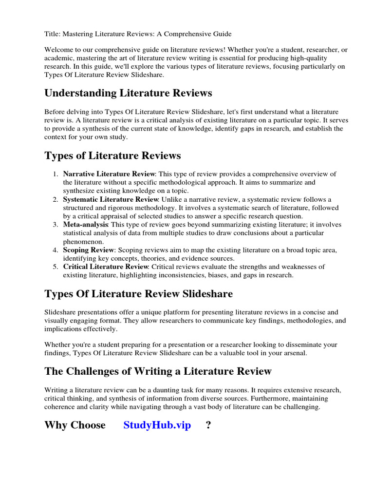 types-of-literature-review-slideshare-download-free-pdf-systematic
