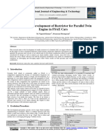 Analysis and Development of Restrictor For Parallel Twin Engine in FSAE Cars