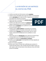 Guía para La Revisión de Las Matrices Del Costeo Del POA-1