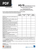 Interpretação do Questionário CAT-Q | PDF | Espectro do autismo | Ansiedade