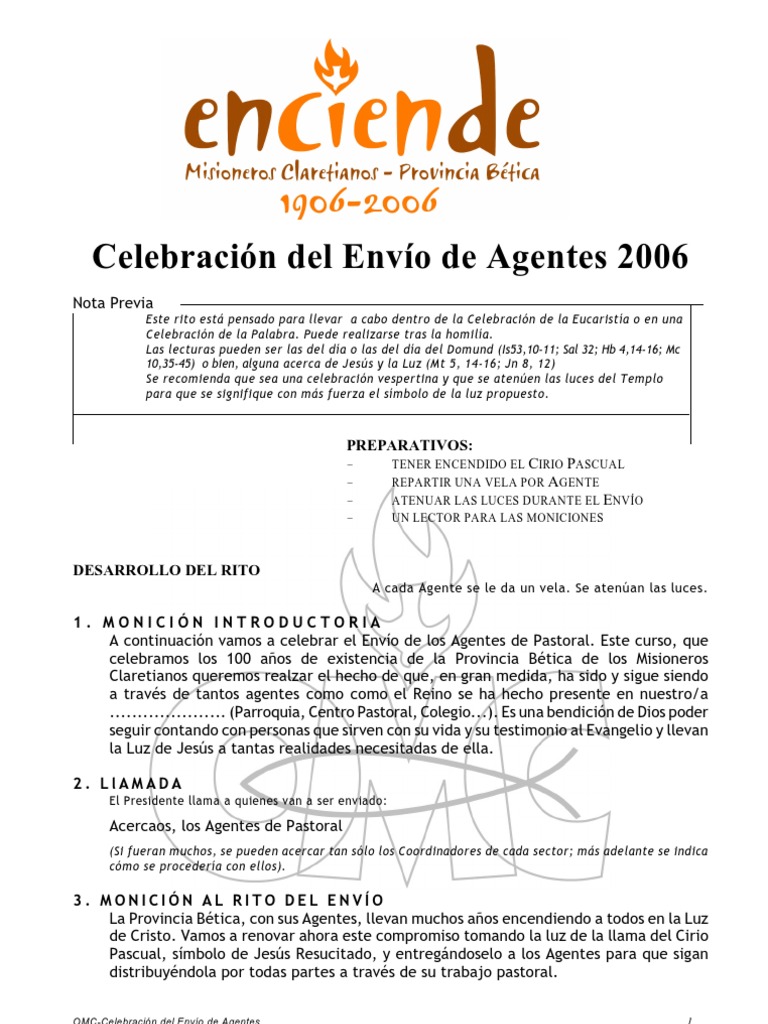 Envío de Agentes de Pastoral 2023 | PDF | Misa (liturgia) | Religiones ...