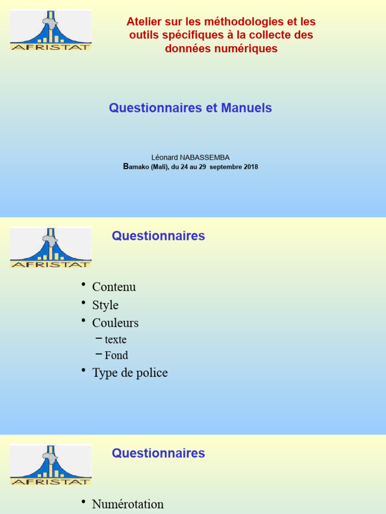 102 Questionnaire Et Manuel | PDF