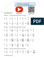 Fractions To Decimals PDF