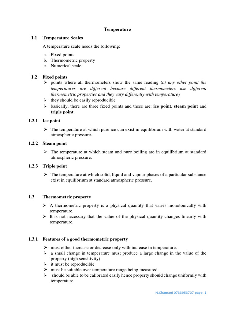 Understanding Temperature Scales and Thermometers | PDF | Temperature ...