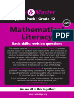 Study Master Gr12 Maths Literacy Basic Skills Revision Questions