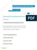 Zero and First Conditional and Future Time Clauses - Test-English