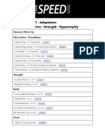 Phase 1: Week 1 - Adaptation Day 1 - Plyometrics - Strength - Hypertrophy