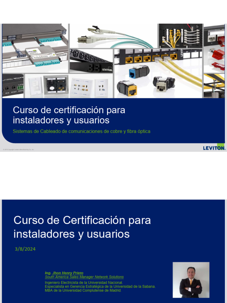 Curso Certificacion Leviton Pdf Instituto De Ingenieros Eléctricos