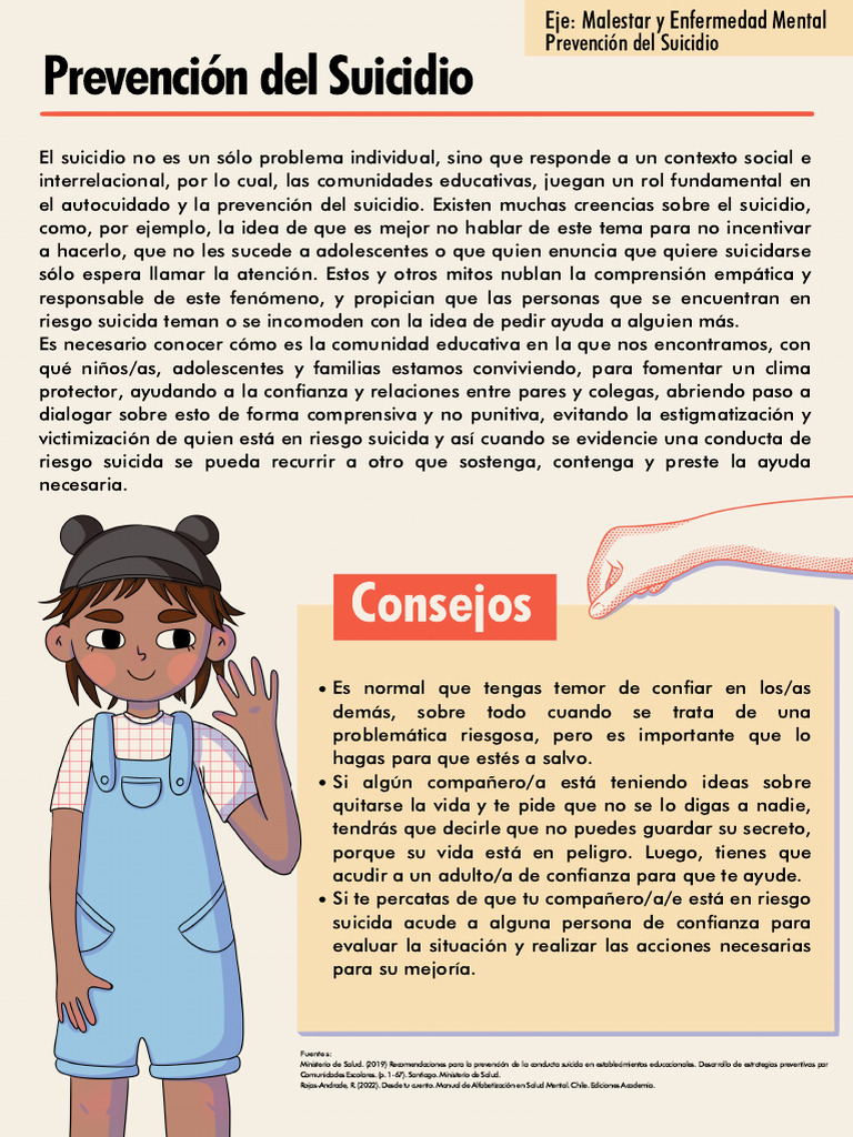 Prevención del Suicidio en Comunidades Educativas | PDF | Suicidio ...
