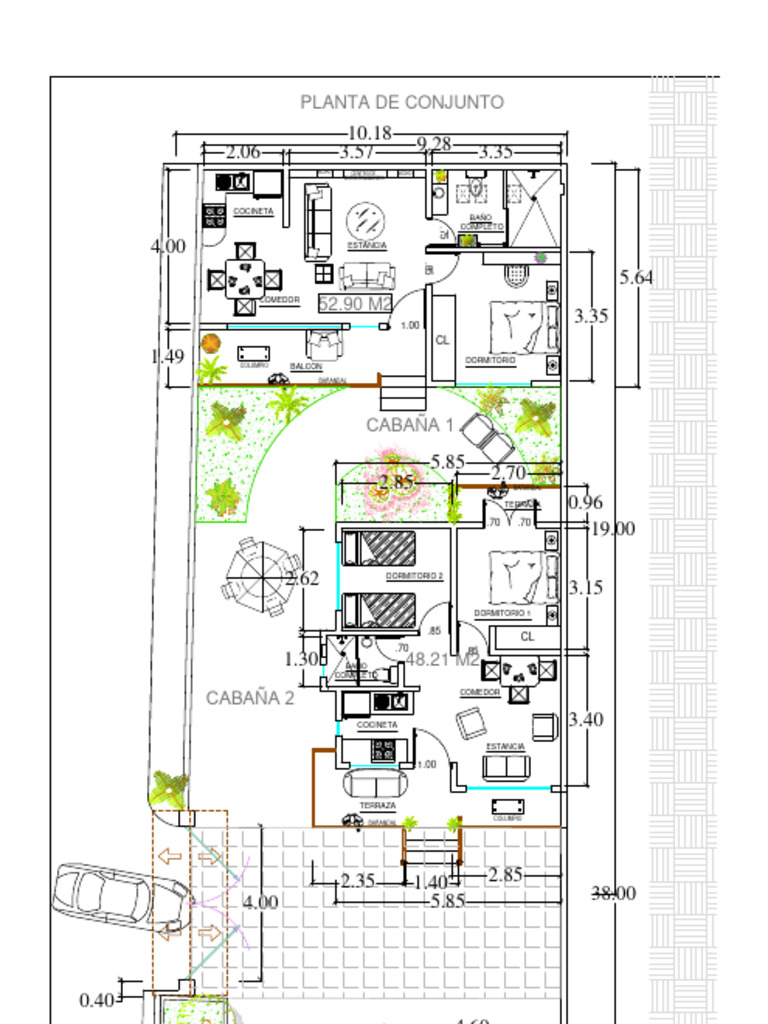 Planos de Cabañas: Diseño y Distribución | PDF