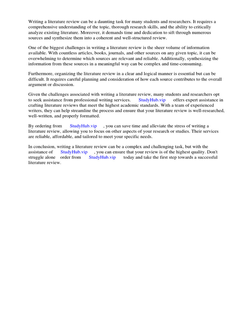 Literature Review Purdue Owl PDF