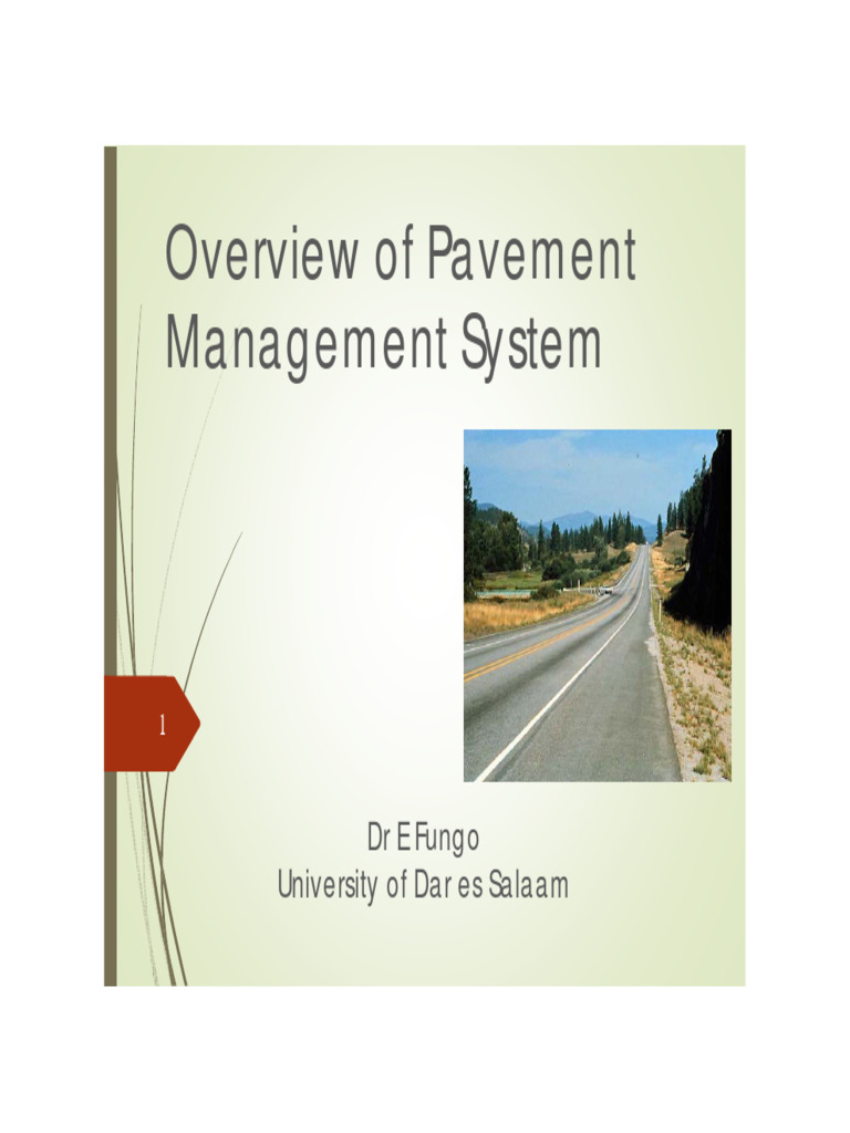 Overview of Pavement Management Systems | PDF | Cost–Benefit Analysis ...
