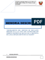 Memoria Descriptiva I.E. Morillos