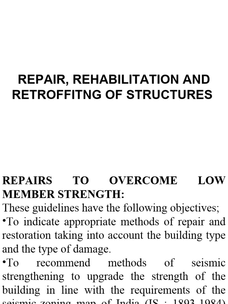 Seismic Strengthening and Repair Guidelines | PDF | Concrete | Wall