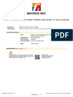 BEC, MAURICE - Suite N°1 Pour 2 Pianos-Cahier 5-White Lake
