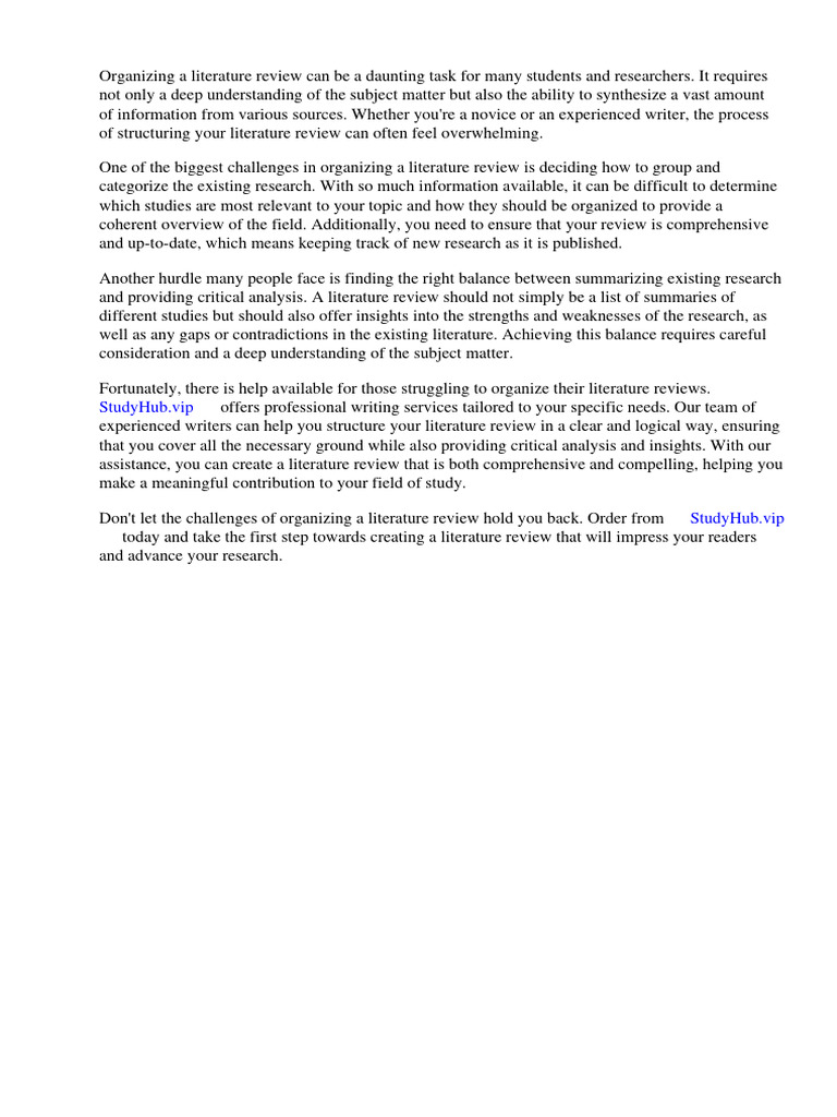 How do you organize a literature review pdf literature review theory