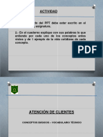 SEMANA 2 ATENCIÓN DE CLIENTES 3° Medio