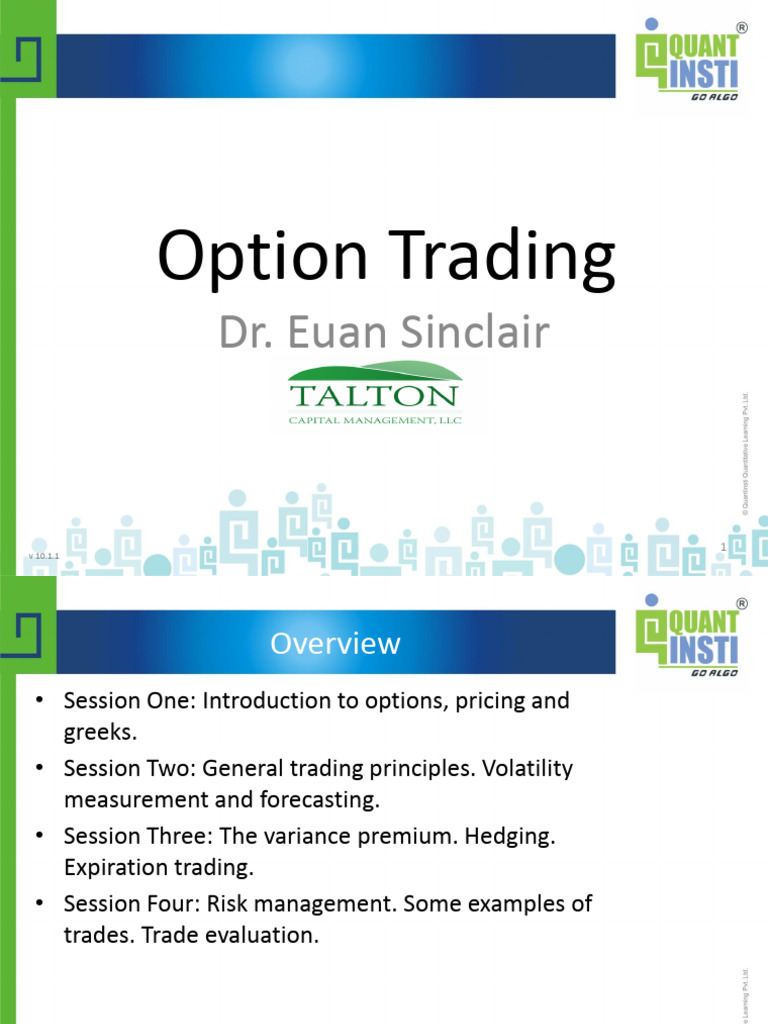 Options Trading and Volatility Insights | PDF | Option (Finance ...