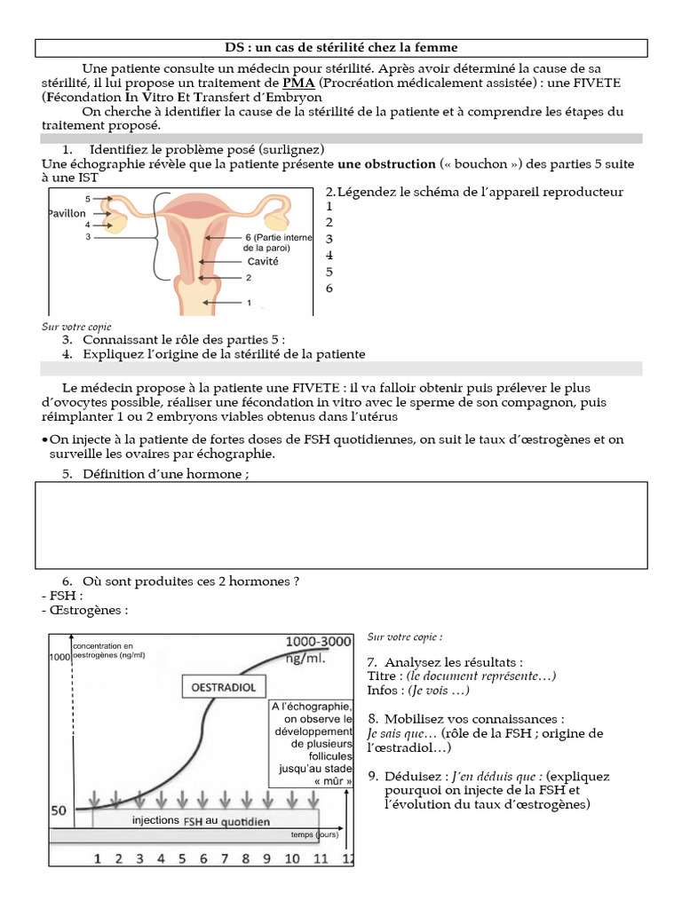Stérilité féminine et traitement FIVETE | PDF | Procréation ...