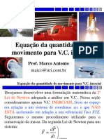 Mecânica Dos Fluidos II - Equação Da Quantidade de Movimento Linear para V. C. Inercial