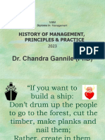 MODULE 01 - HISTORY OF MANAGEMENT by Mr. Prialal de Silva