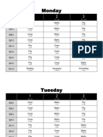 Timetable, Boys Campus-I (For Extra Classes)