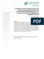 As Práticas de Potencialização Dos Talentos Humanos Nas Atividades Profissionais: Uma Lição Dada Pelos Líderes Da Empresa Senai