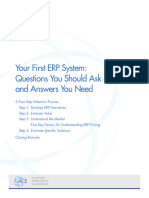 Your First ERP System - Questions You Should Ask and Answers You Need