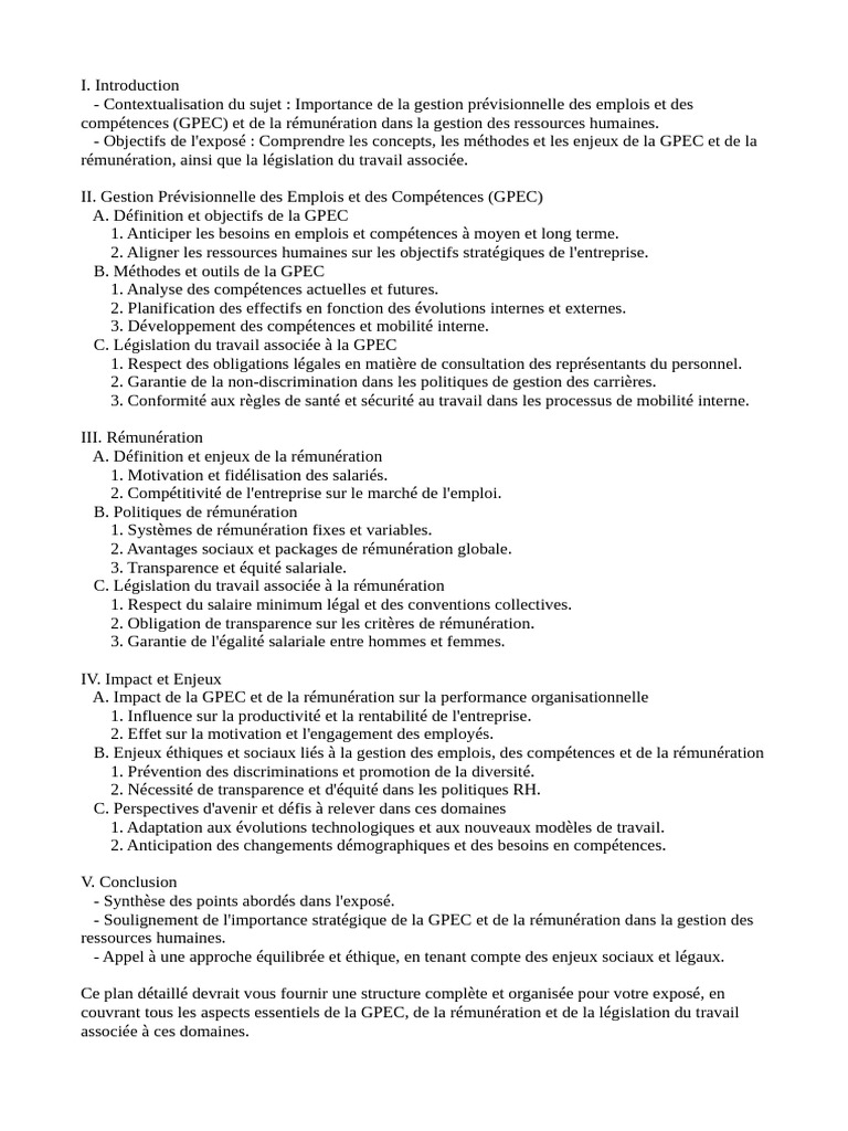 GPEC et Rémunération : Enjeux RH clés | PDF | Gestion des ressources ...