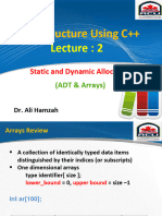 Lecture 2 M Allocation (ADT Arrays)