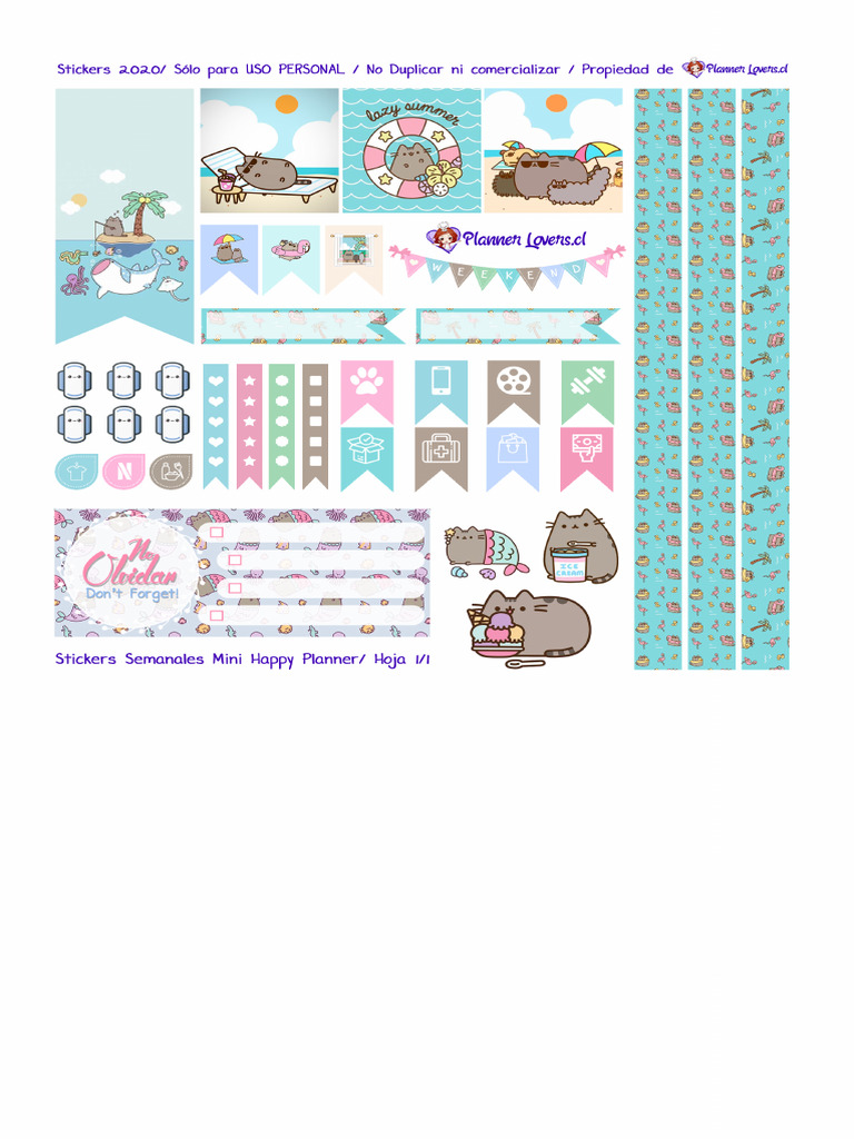 2020 06 Summer Pusheen | PDF