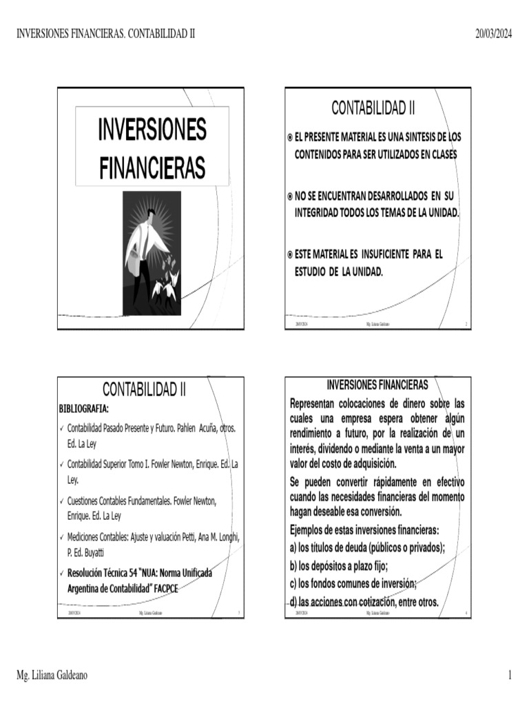 Inversiones Financieras en Contabilidad II | PDF | Contabilidad ...