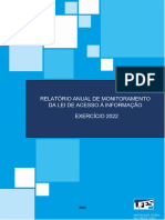 Relatorio Anual de Monitoramento Da Lei de Acesso A Informacao - Exercicio 2022