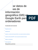 Importar Datos de Sistemas de Información Geográfica