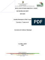 POLÍTICA PÚBLICA DE ENVEJECIMIENTO Y VEJEZ MUNICIPIO DE MITÚ... Si